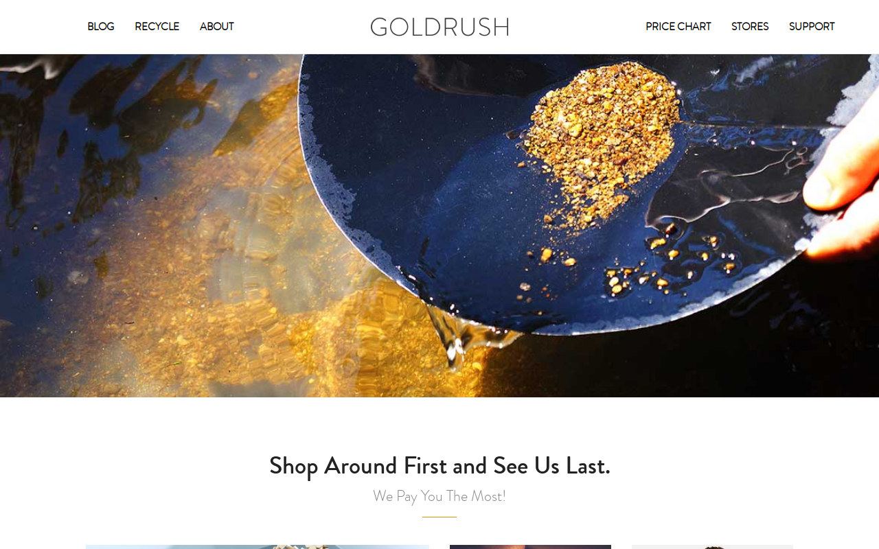 Gold Rush Bridgeport website preview