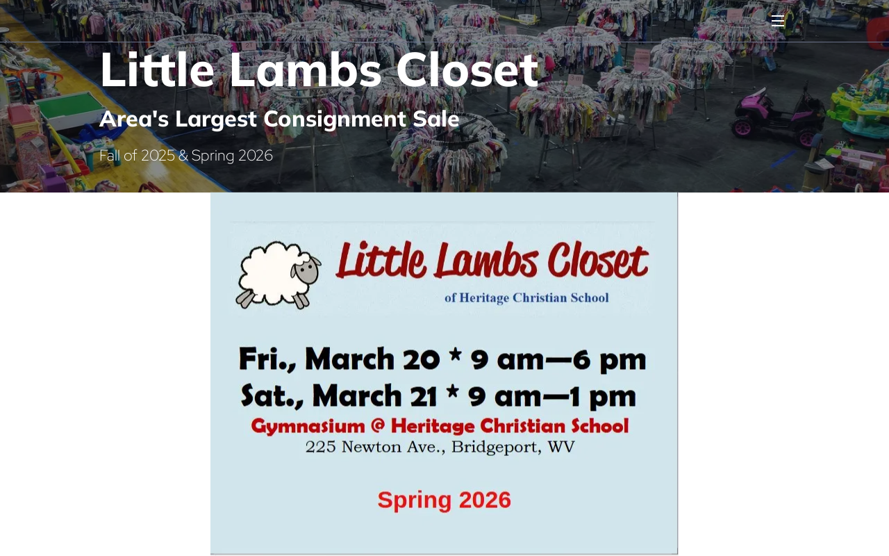 Little Lambs Closet of HCS website preview