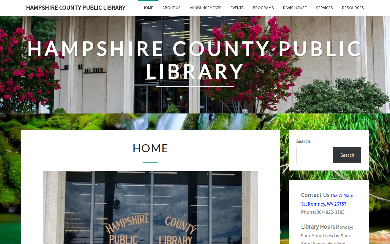 Hampshire County Helping Hands website preview