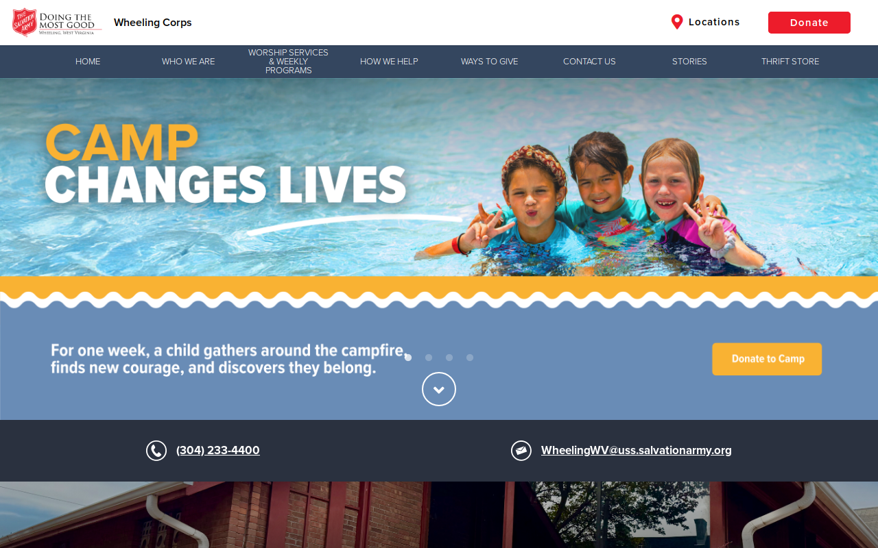The Salvation Army Ohio, Marshall, Wetzel & Tyler-WV. website preview