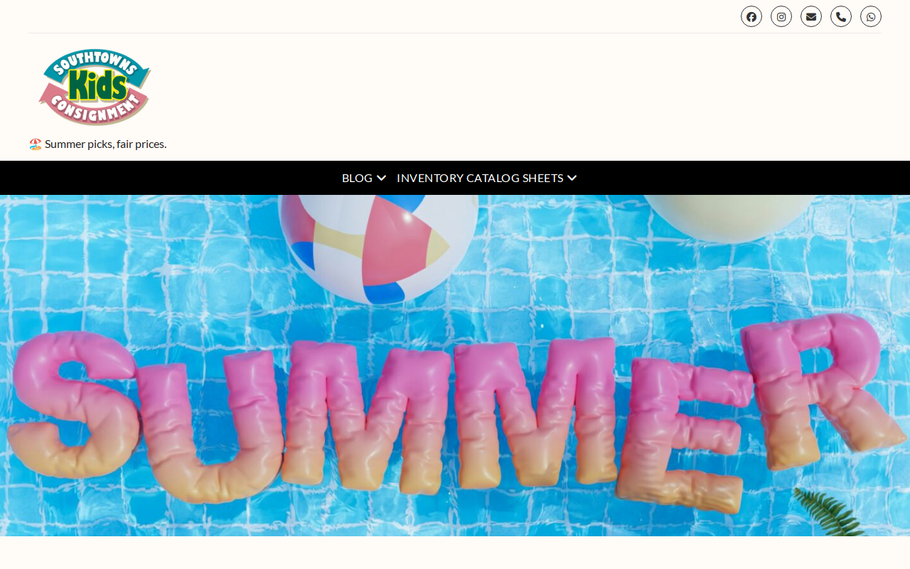 Southtowns Kids Consignment website preview