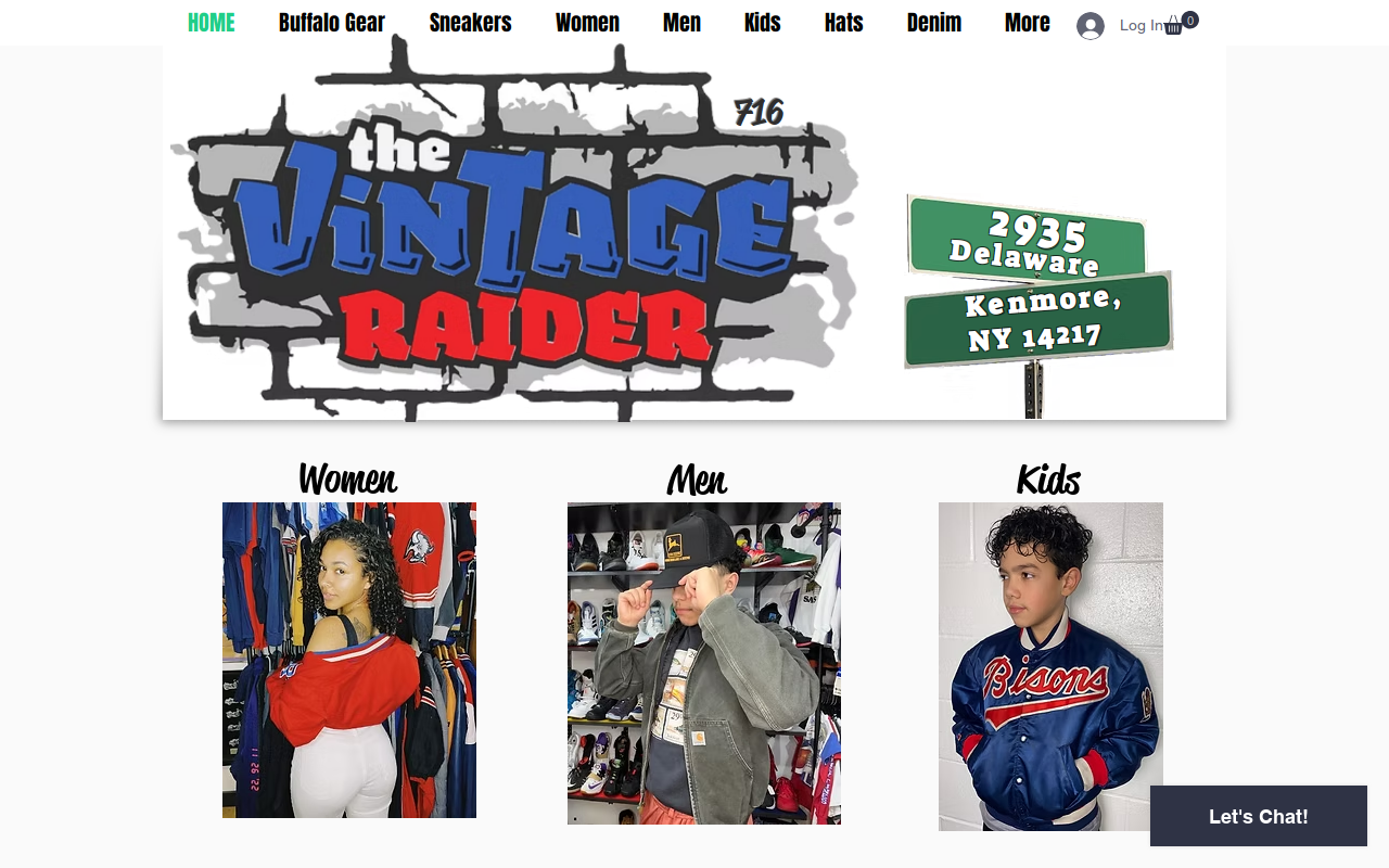 The Vintage Raider 716 website preview