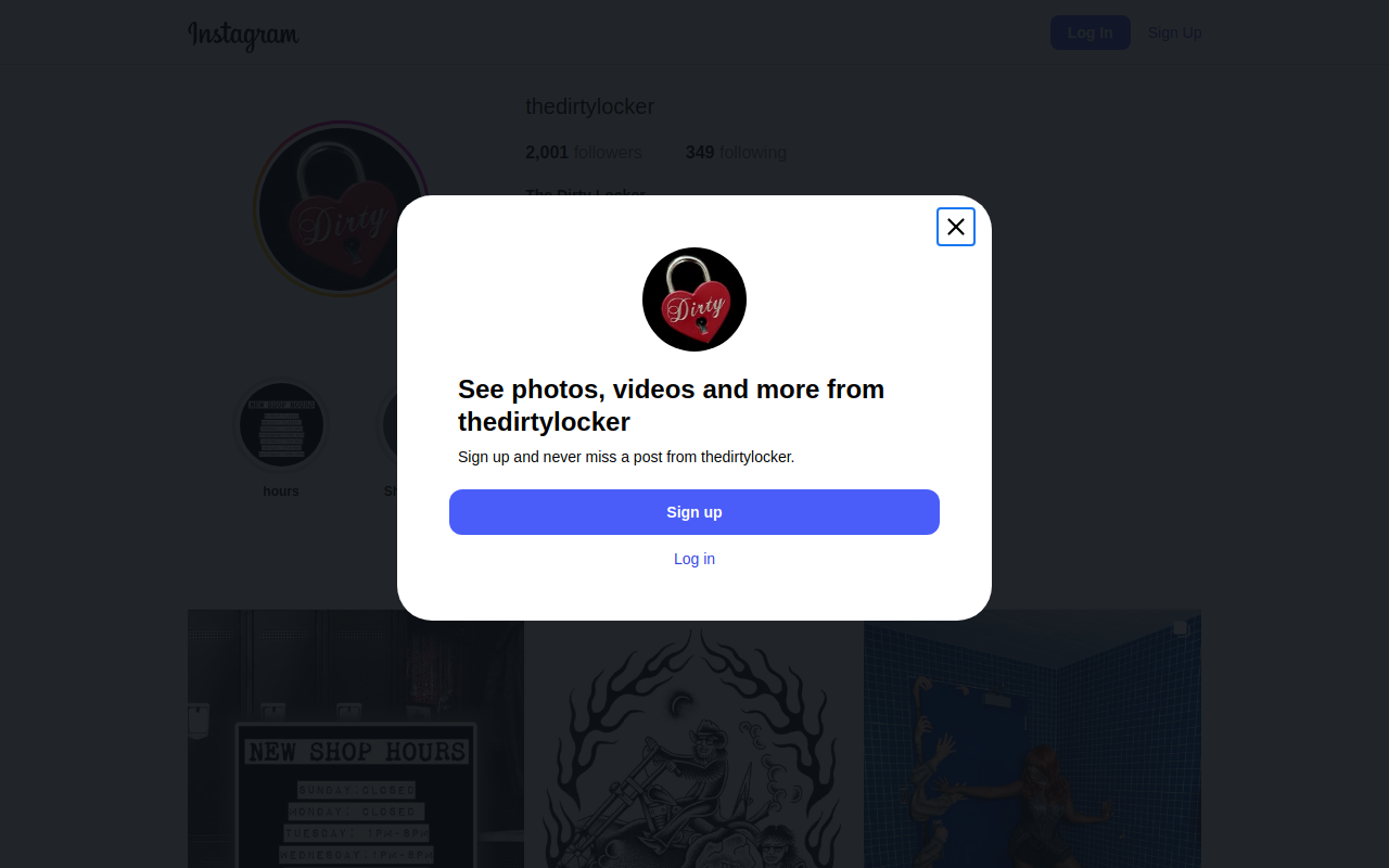 The Dirty Locker website preview