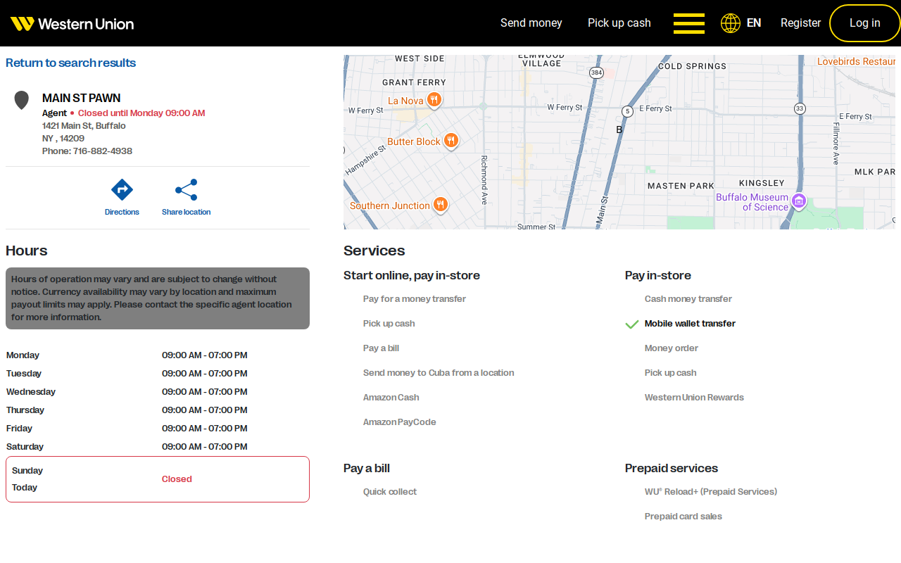 Main St. Pawn Broker website preview