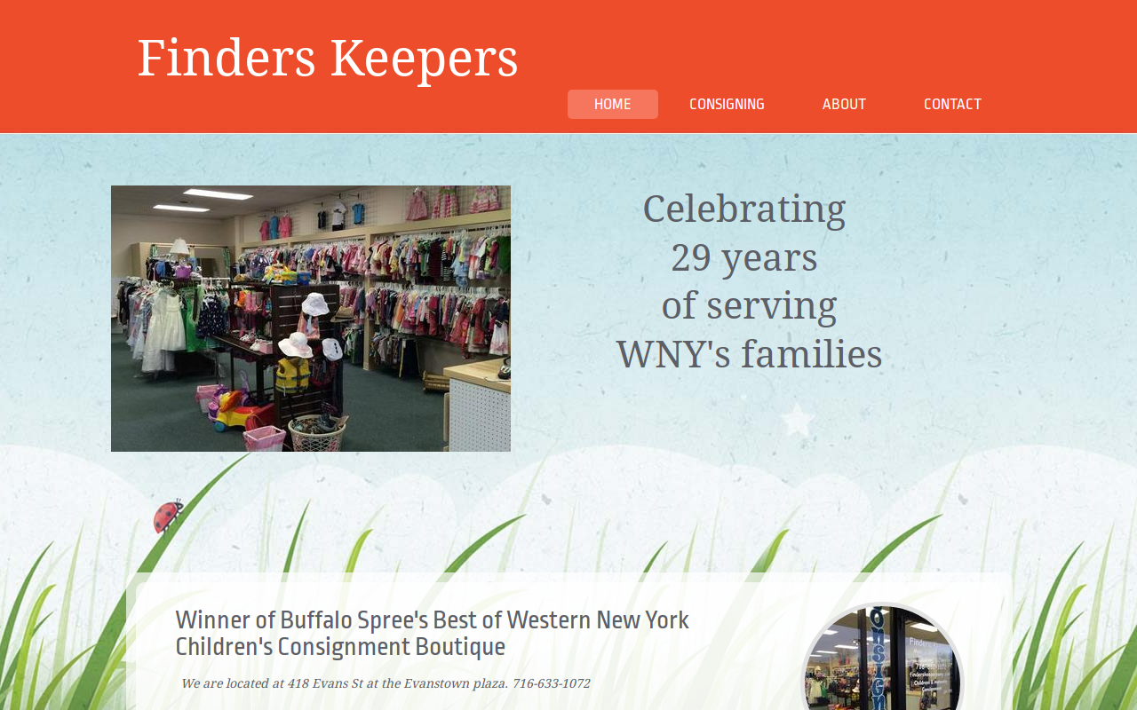 Finders Keepers website preview