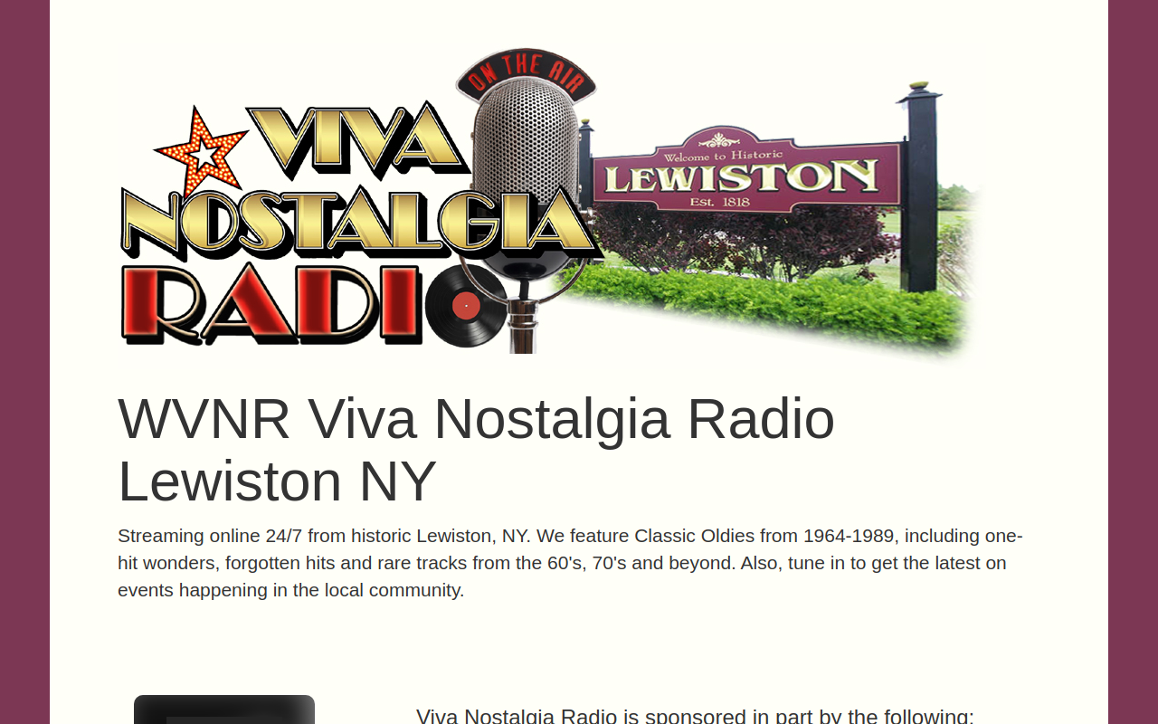 Viva Nostalgia website preview