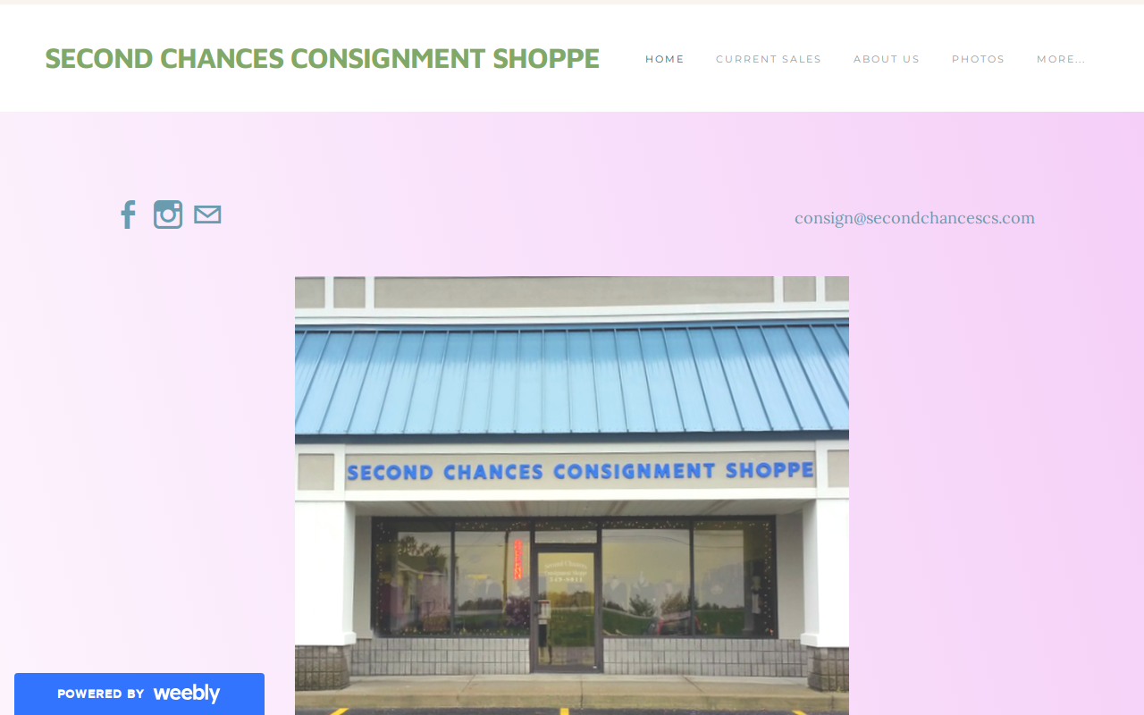 Second Chances Consignment Shoppe website preview