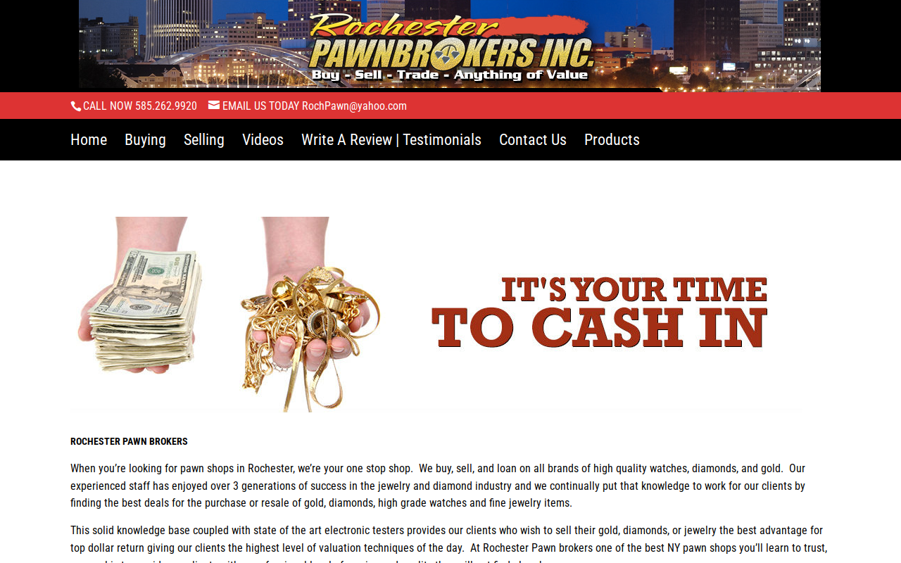 Roc Pawn Brokers website preview