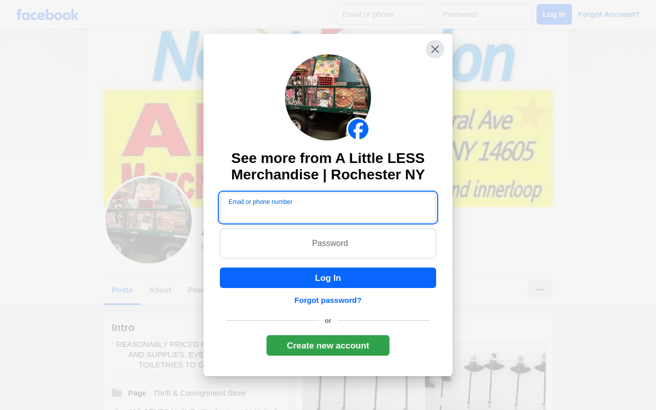 A Little LESS Merchandise website preview