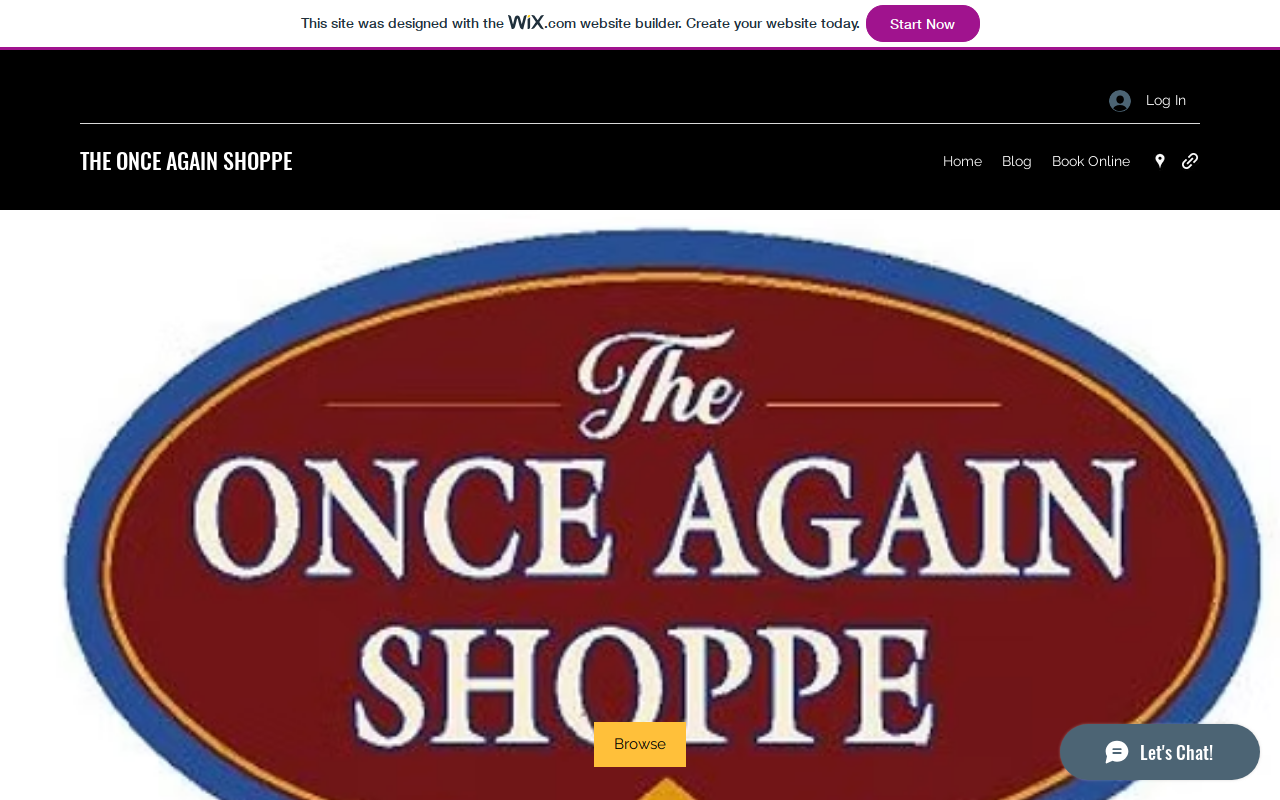 Once Again Shoppe website preview