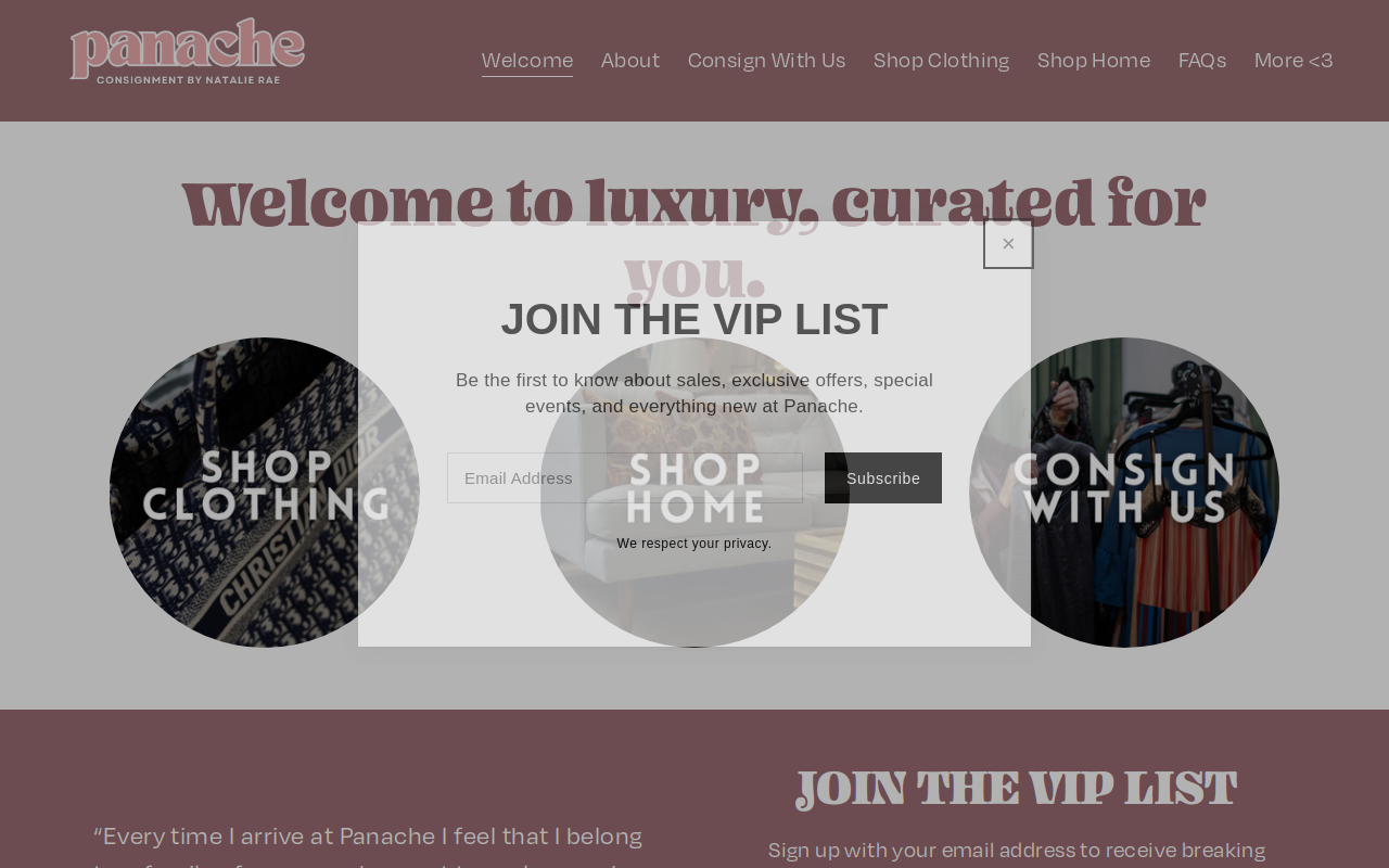 Panache Home: A Division of Panache Consignment website preview