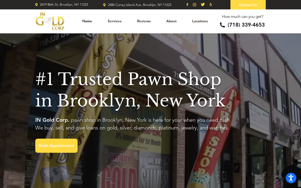 IN Gold Corporation website preview