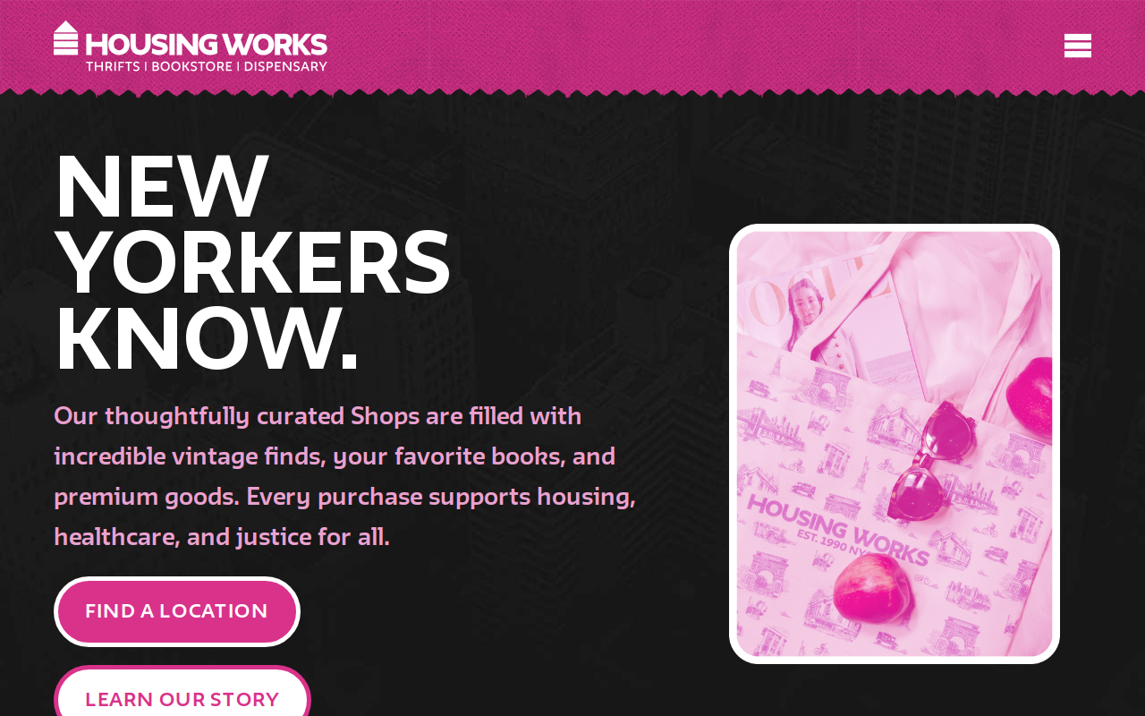 Housing Works Outpost website preview