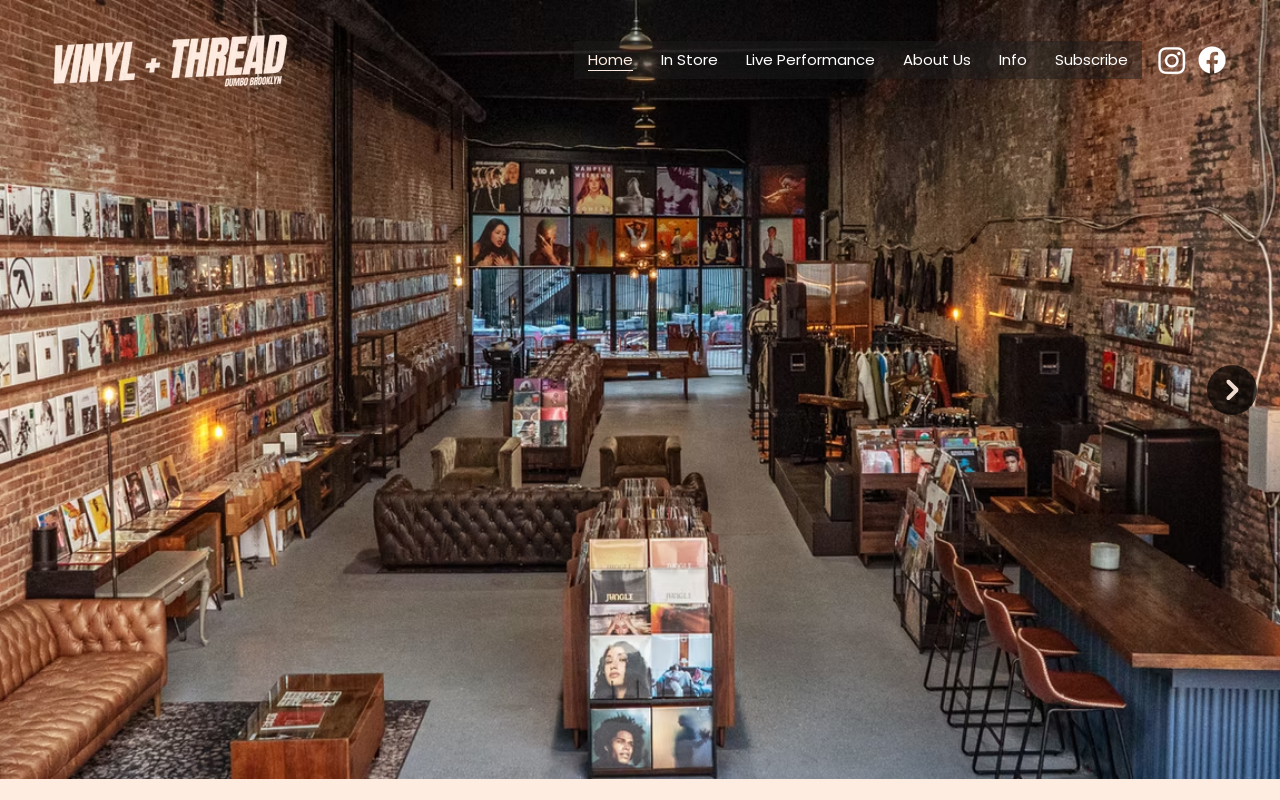 Vinyl + Thread website preview