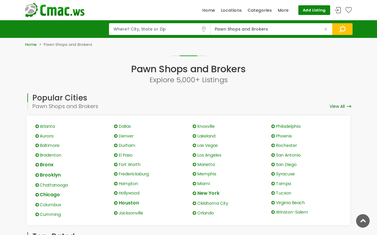 Bargain Pawnshop website preview