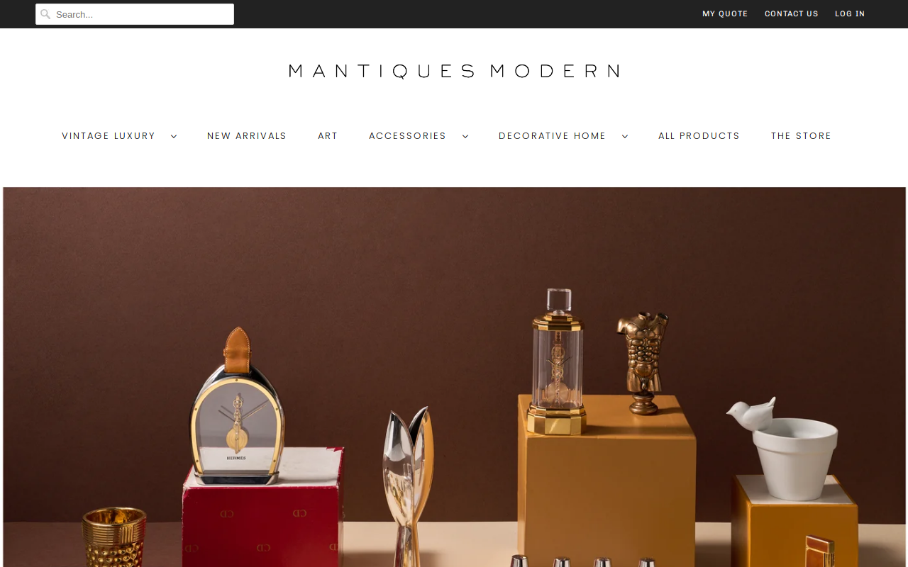 Mantiques Modern website preview