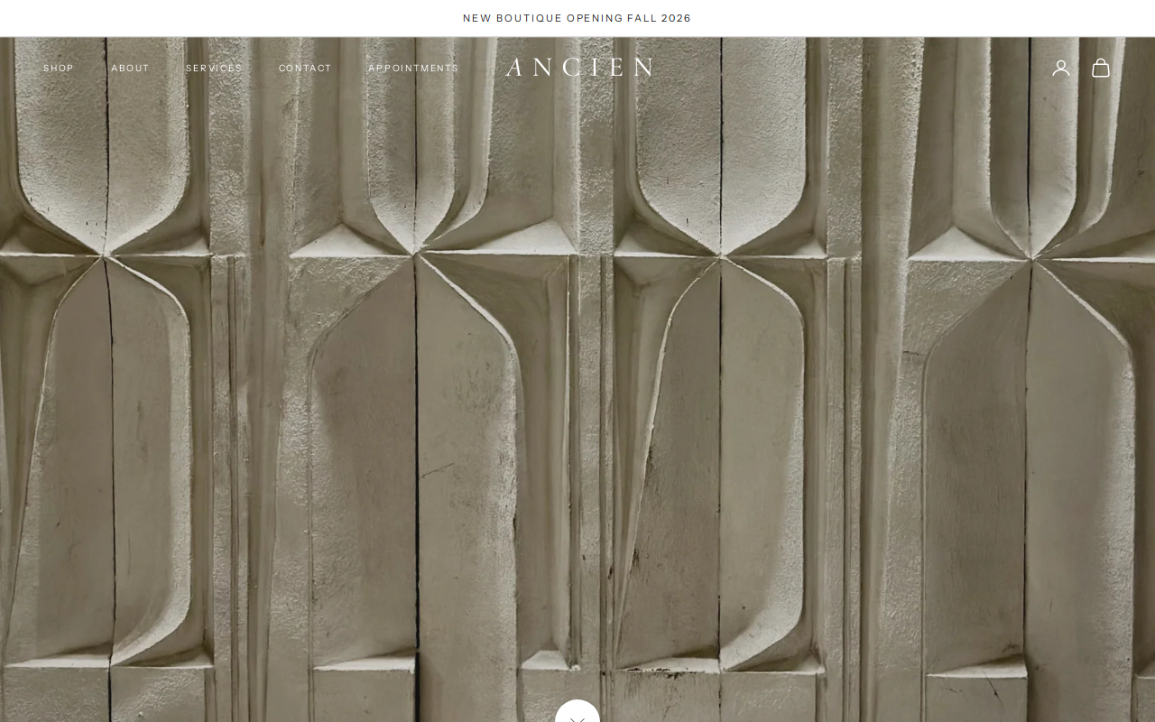ANCIEN website preview