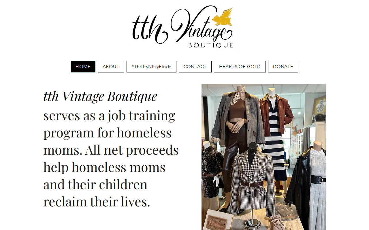 tth Vintage Boutique website preview