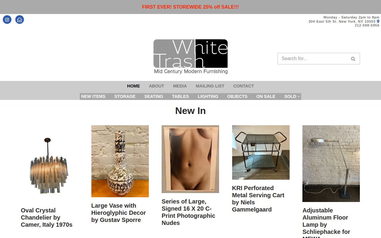 White Trash website preview