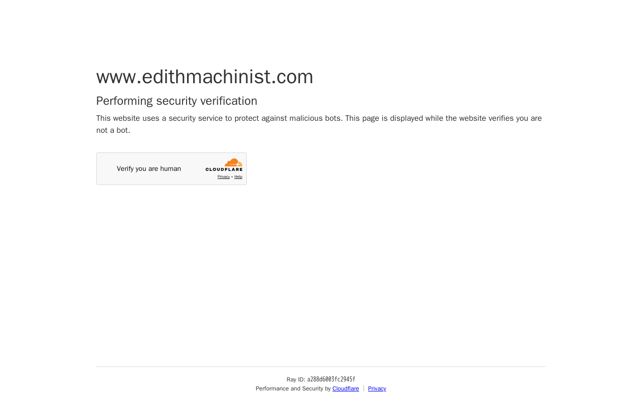 Edith Machinist website preview