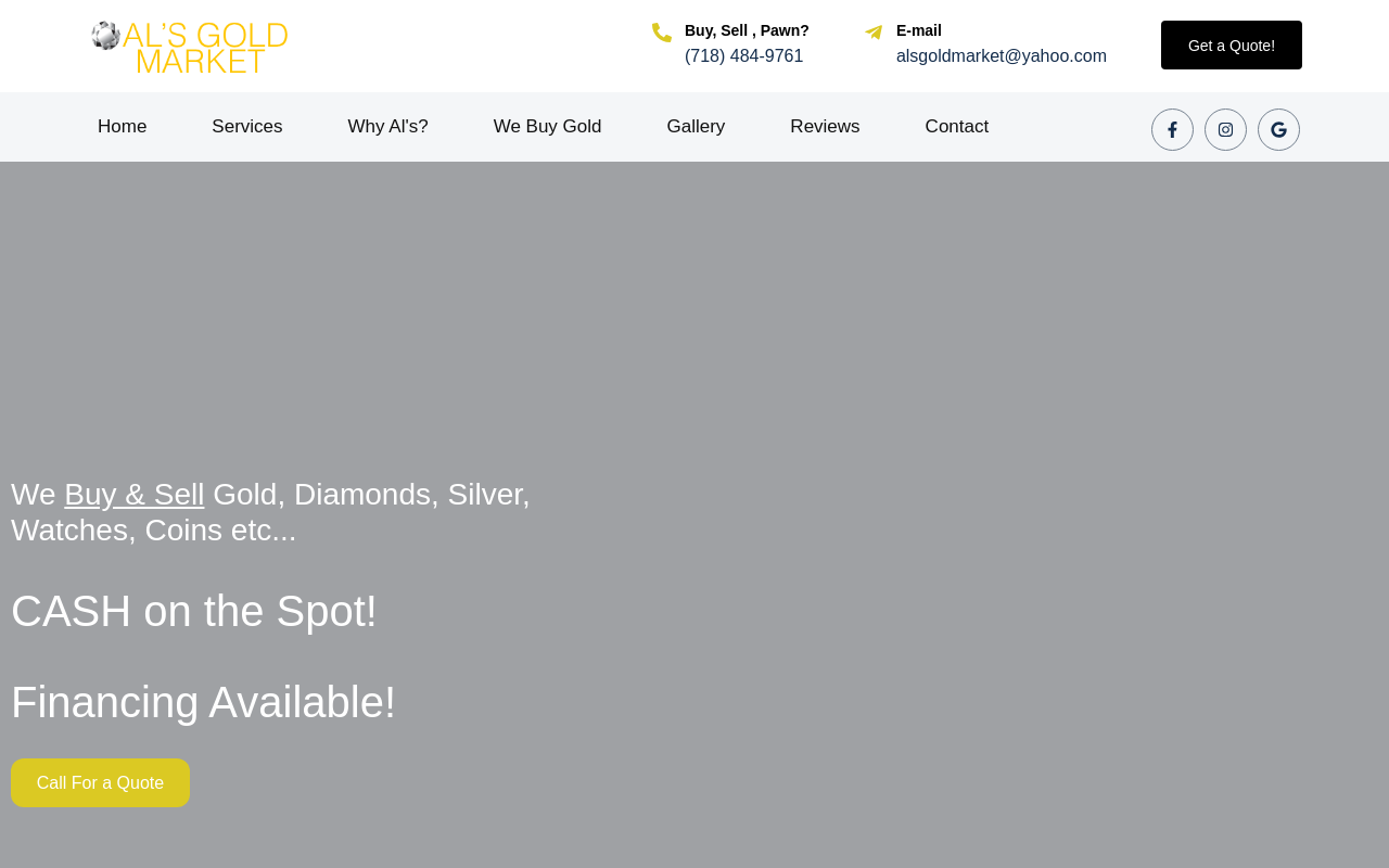 Al's Gold Market website preview