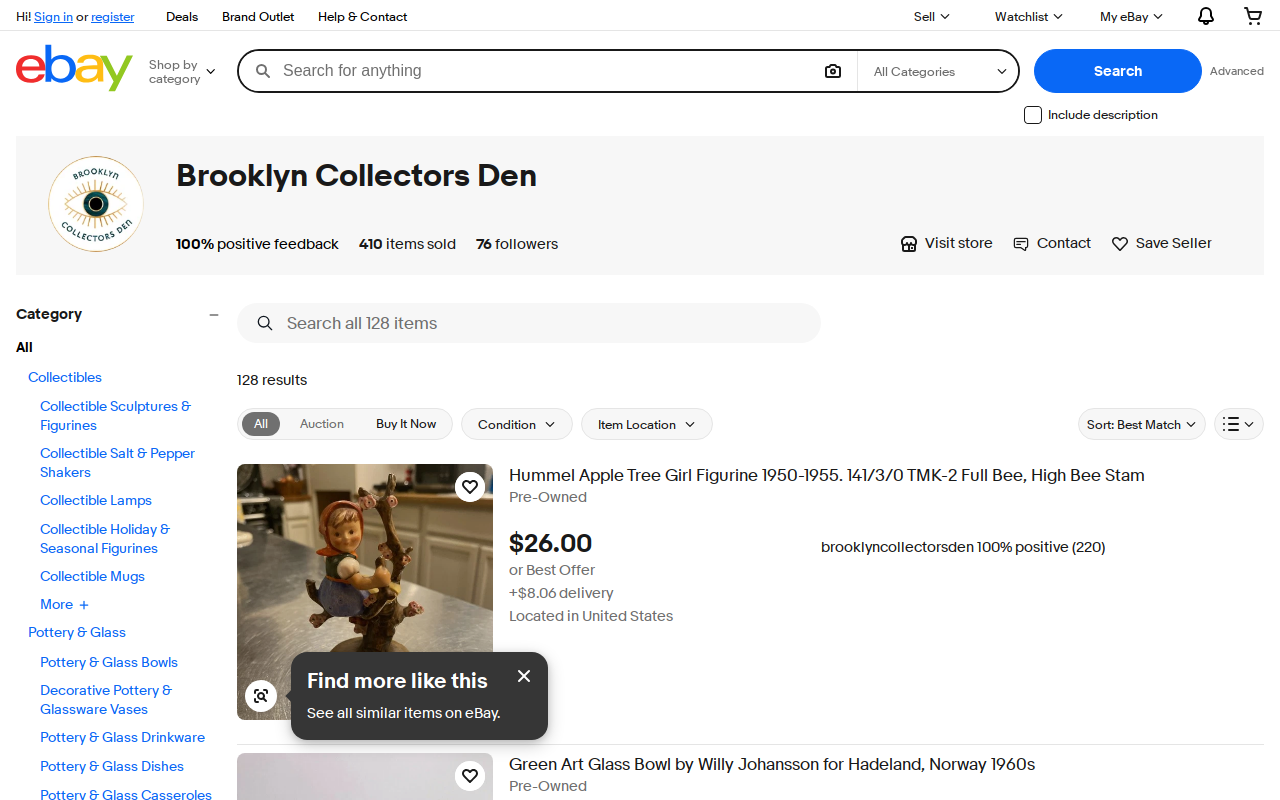 Brooklyn Collectors Den website preview