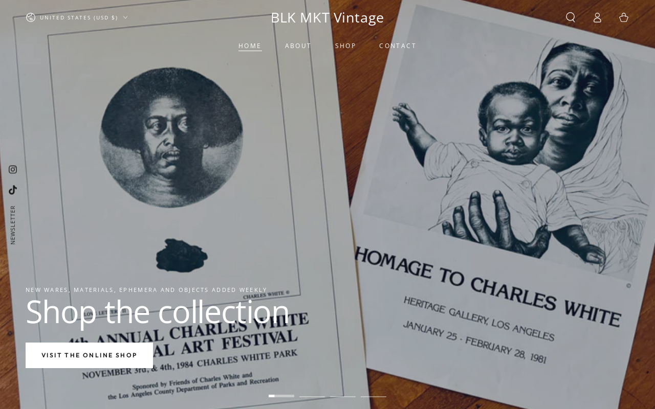 BLK MKT Vintage website preview