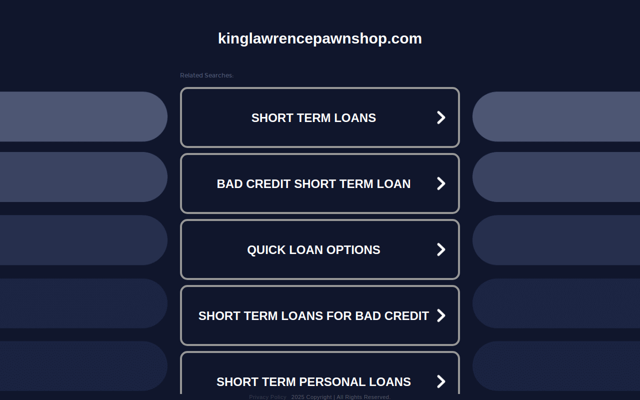 King Lawrence Pawn Shop website preview