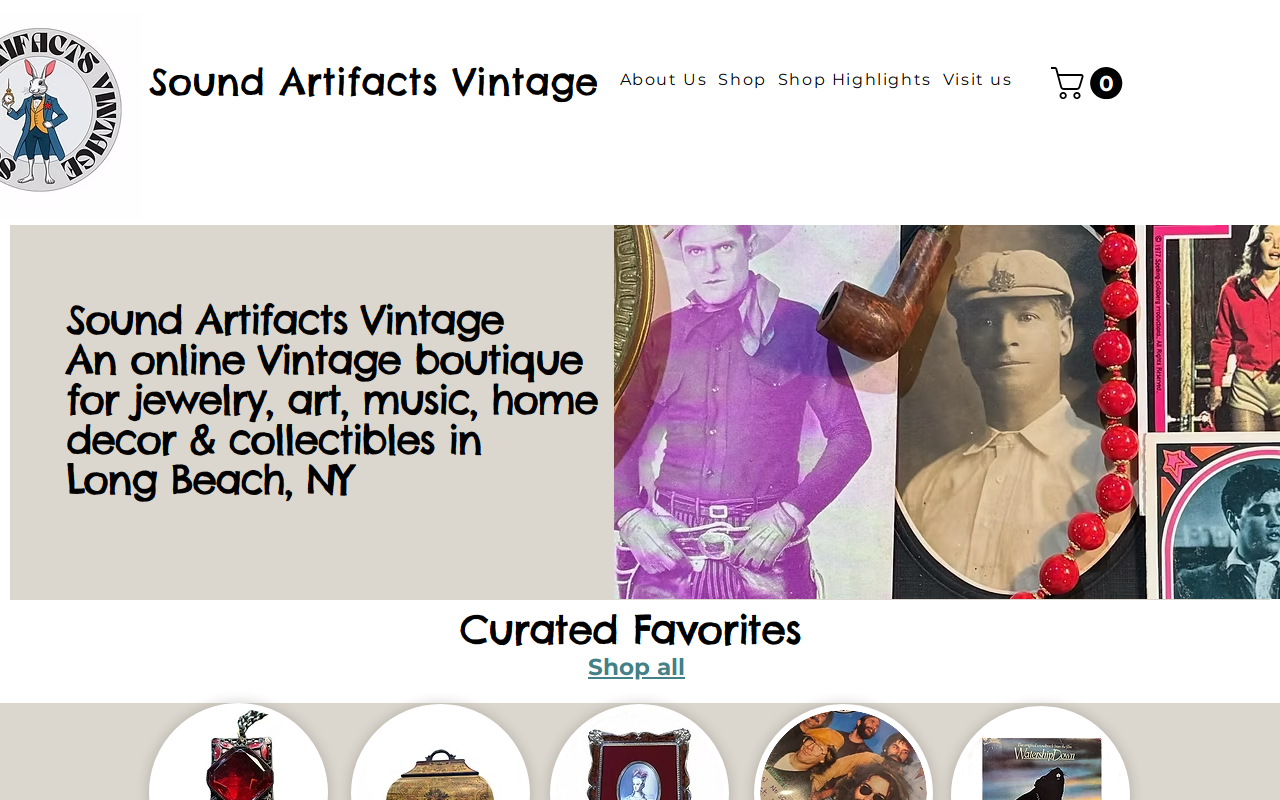 Sound Artifacts Vintage website preview