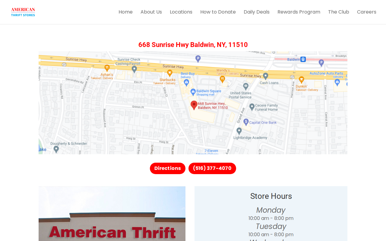 American Thrift Stores website preview