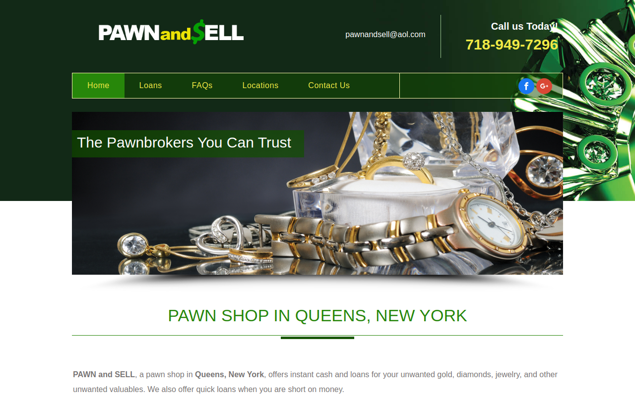 Pawn Brokers website preview