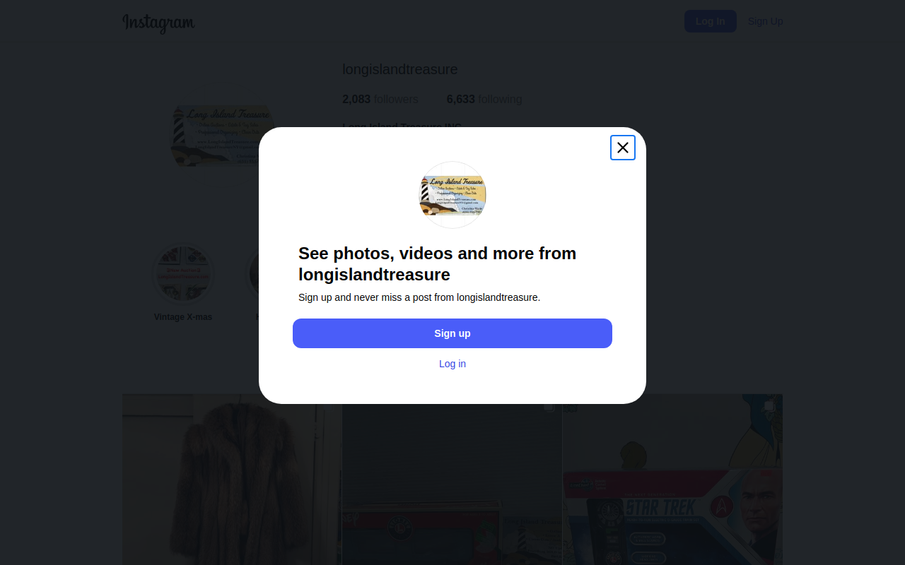 Long Island Treasure INC website preview