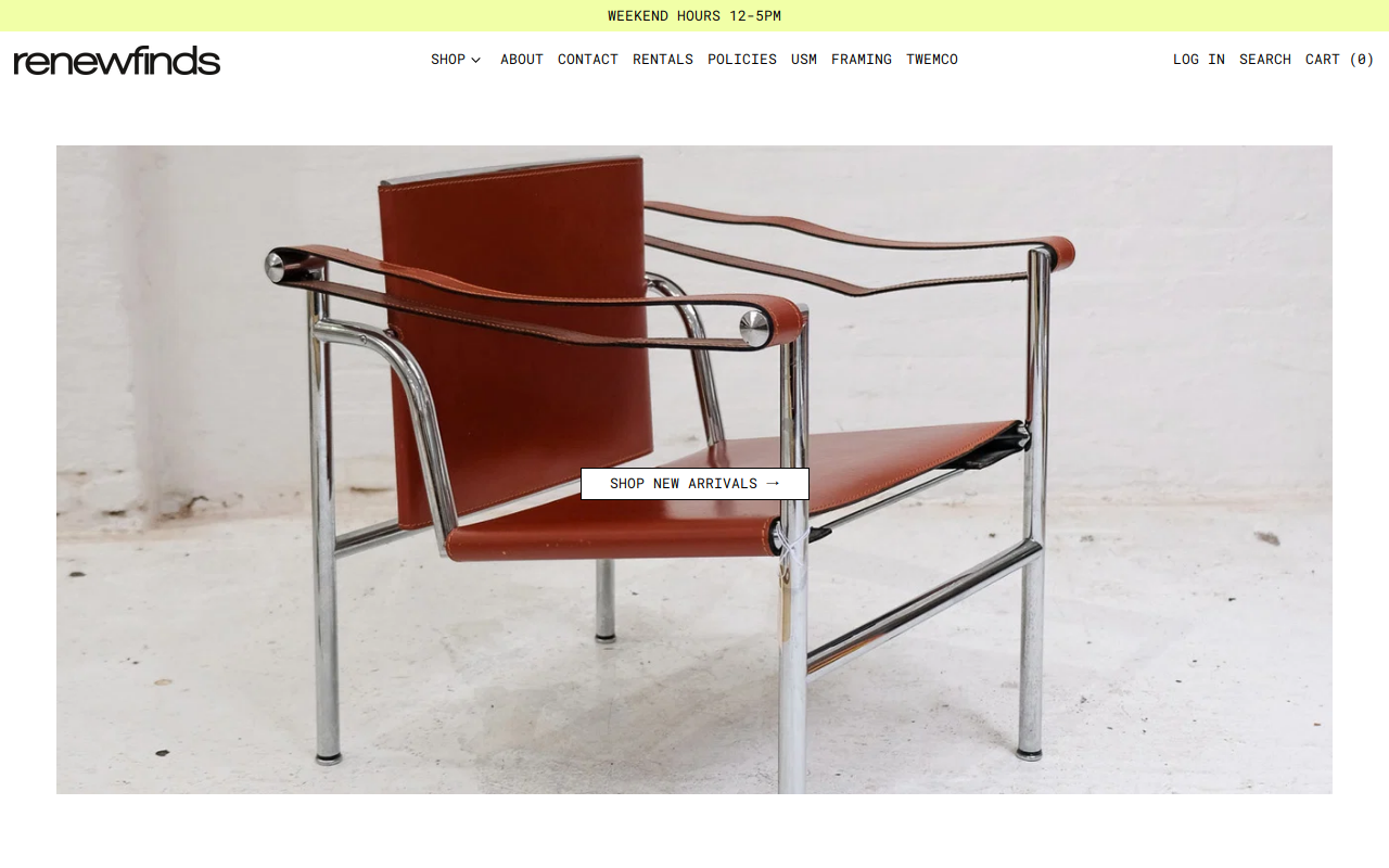 Renew Finds website preview