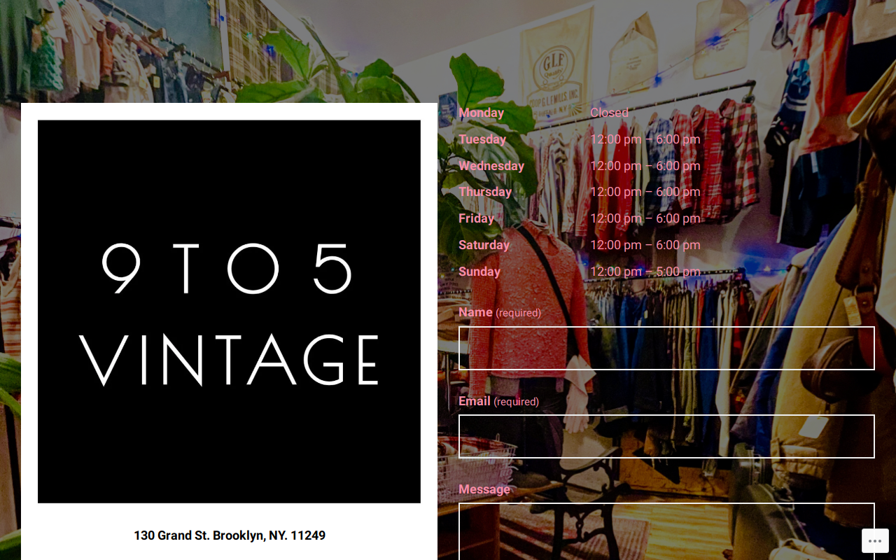 9 to 5 Vintage website preview