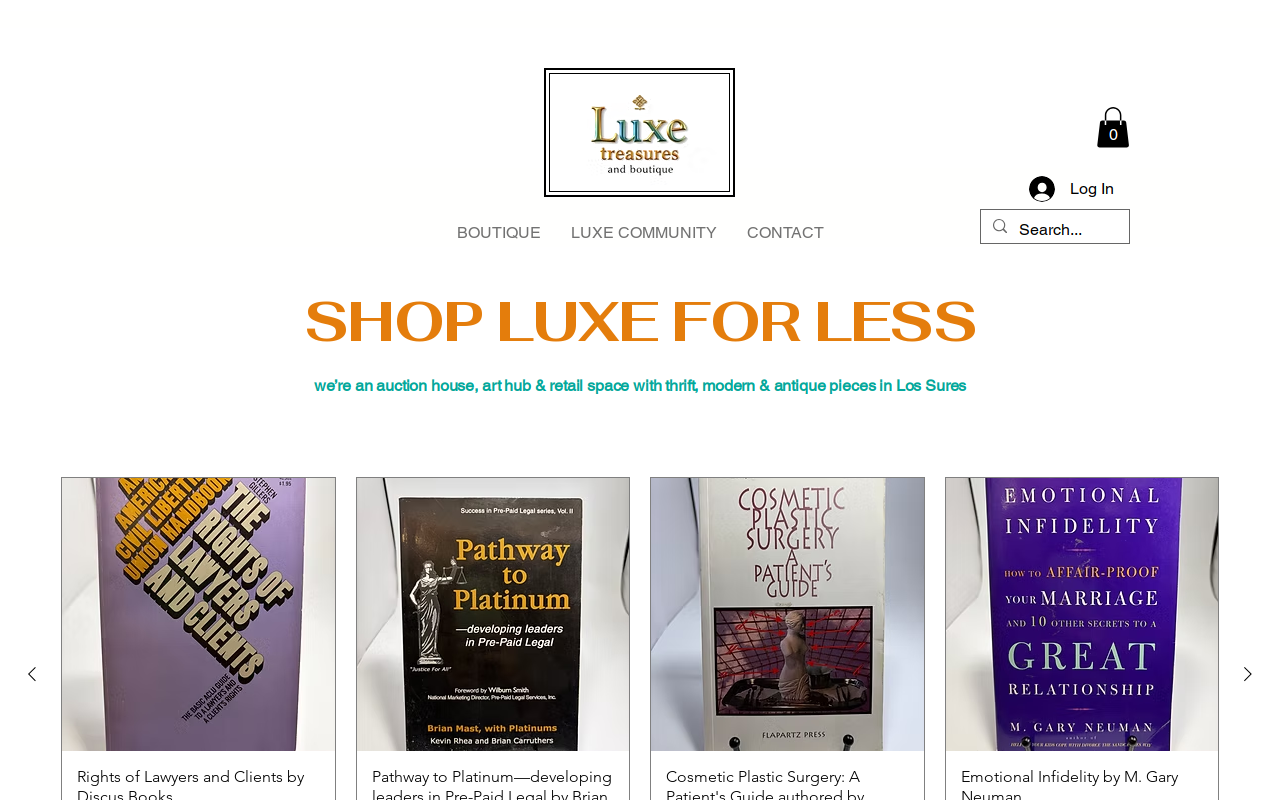 Luxe Treasures and Boutique website preview