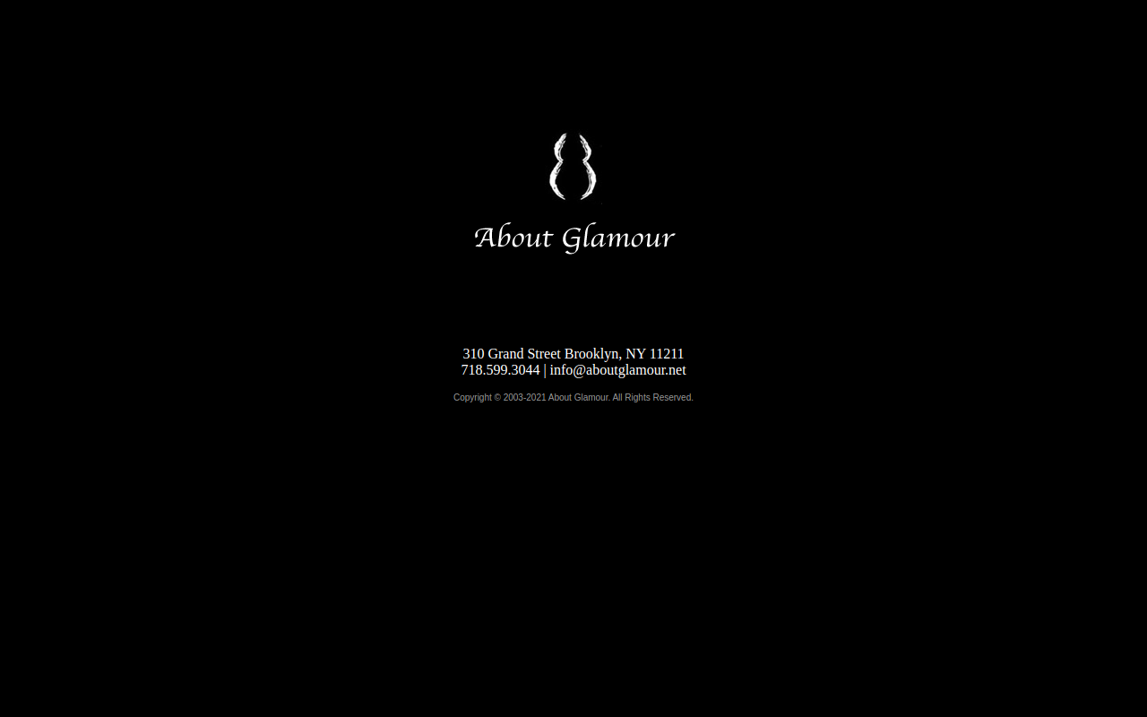 About Glamour website preview