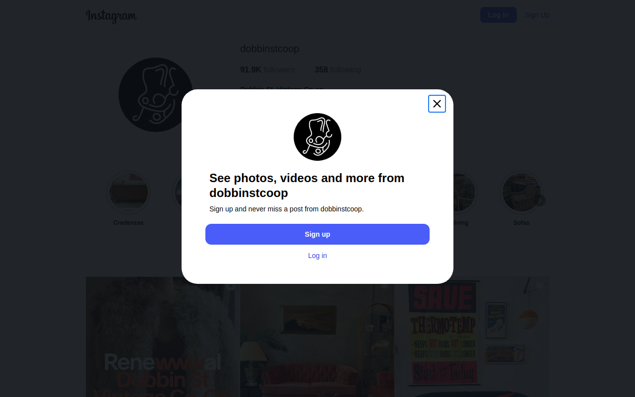 Dobbin Street Vintage Co-op website preview