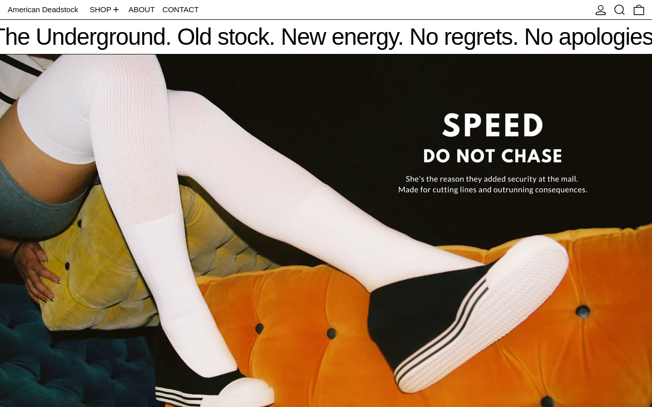 American Deadstock website preview