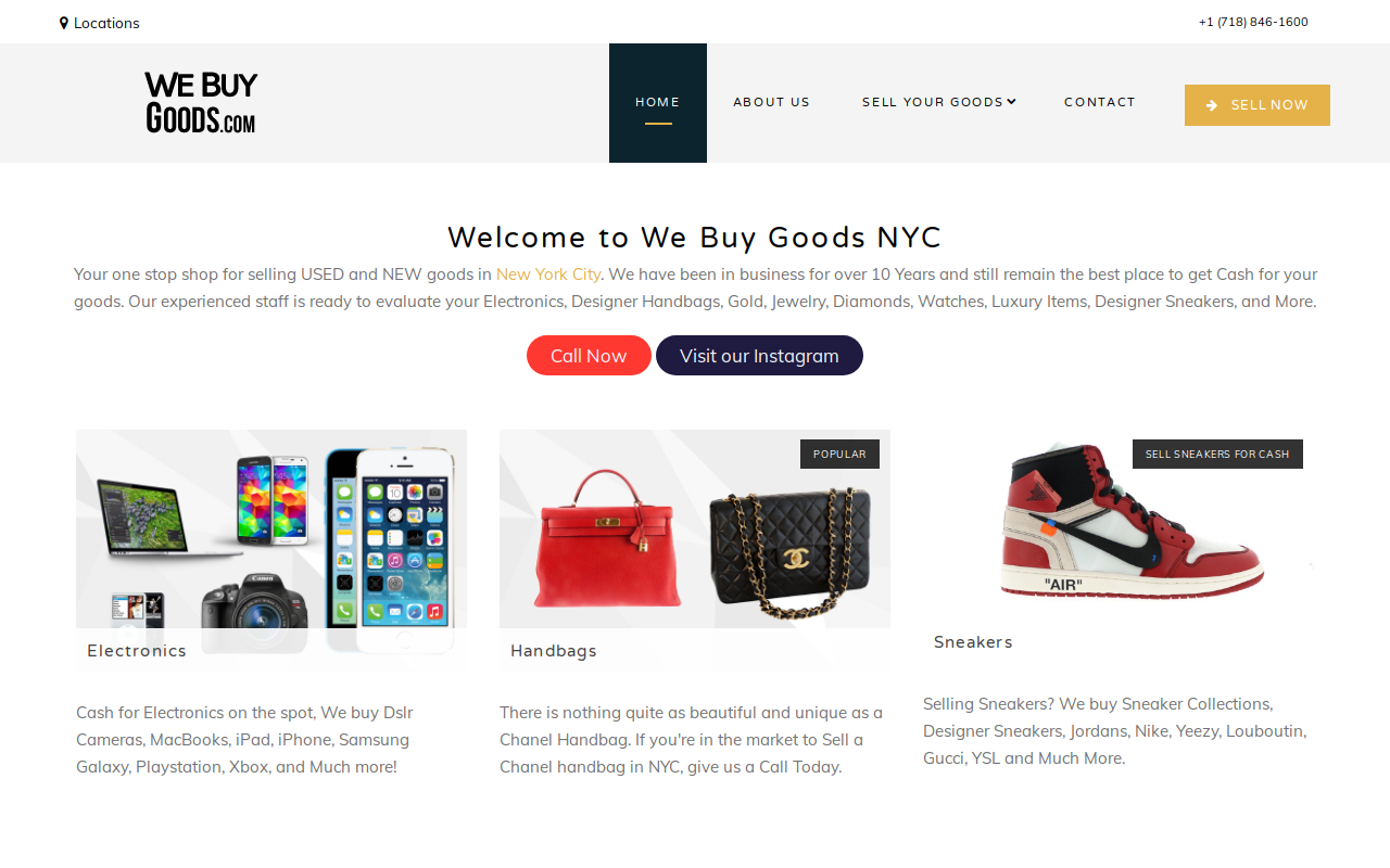 We Buy Goods website preview