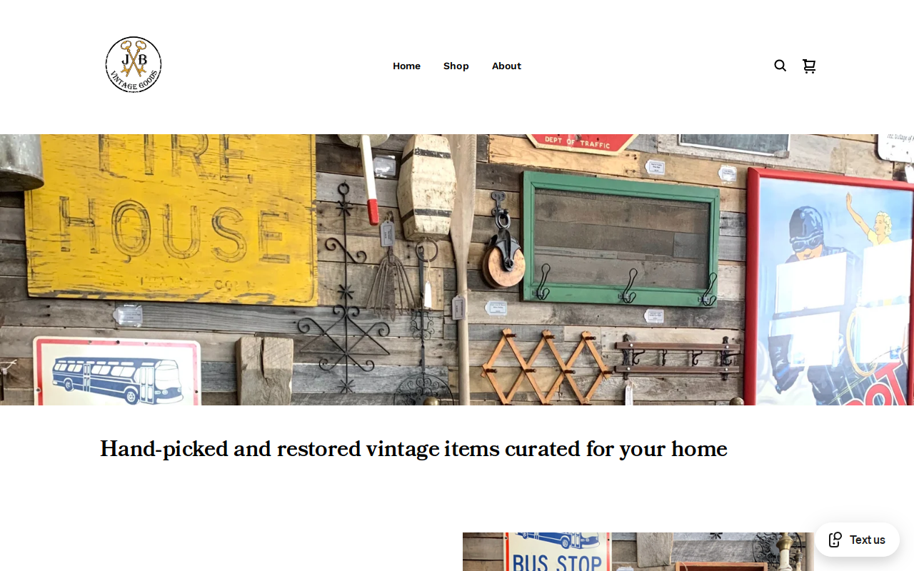 JB Vintage CO. website preview