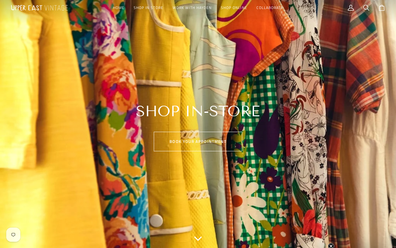 Upper East Vintage website preview