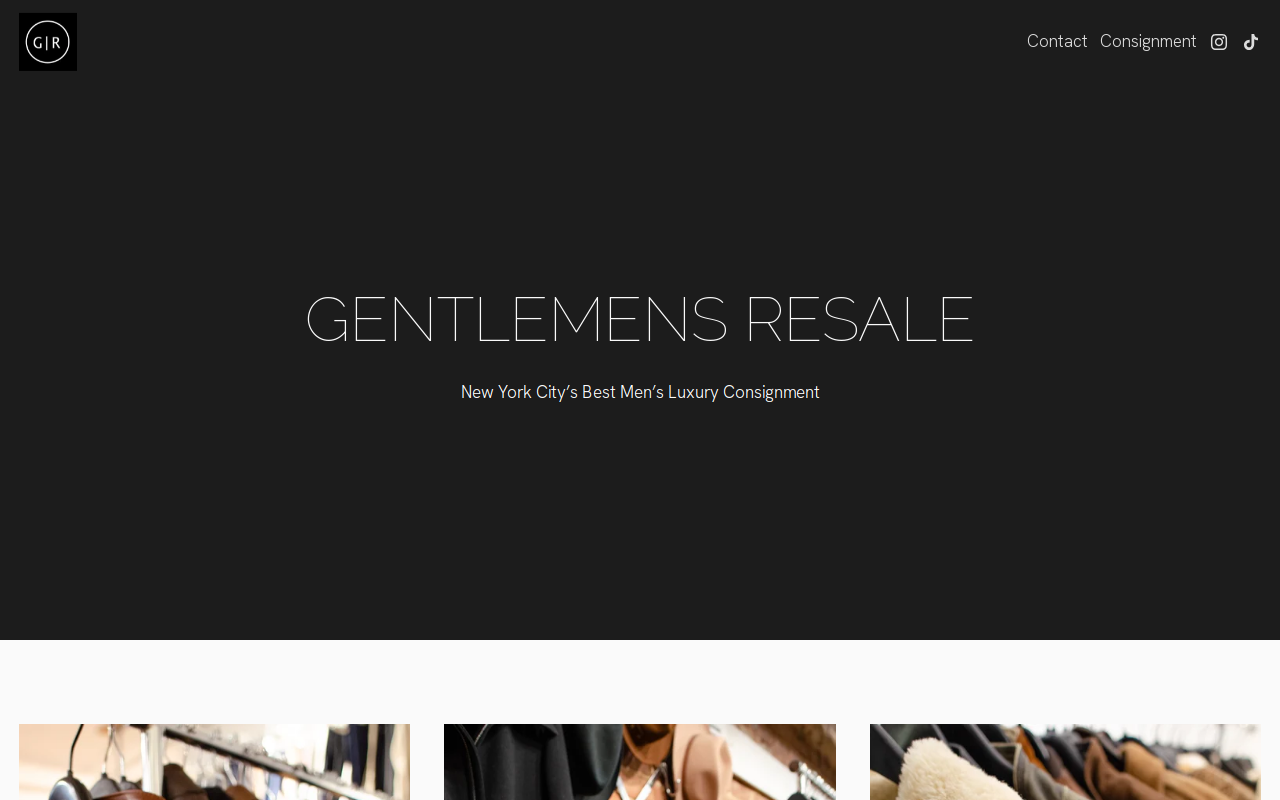 Gentlemen's Resale website preview