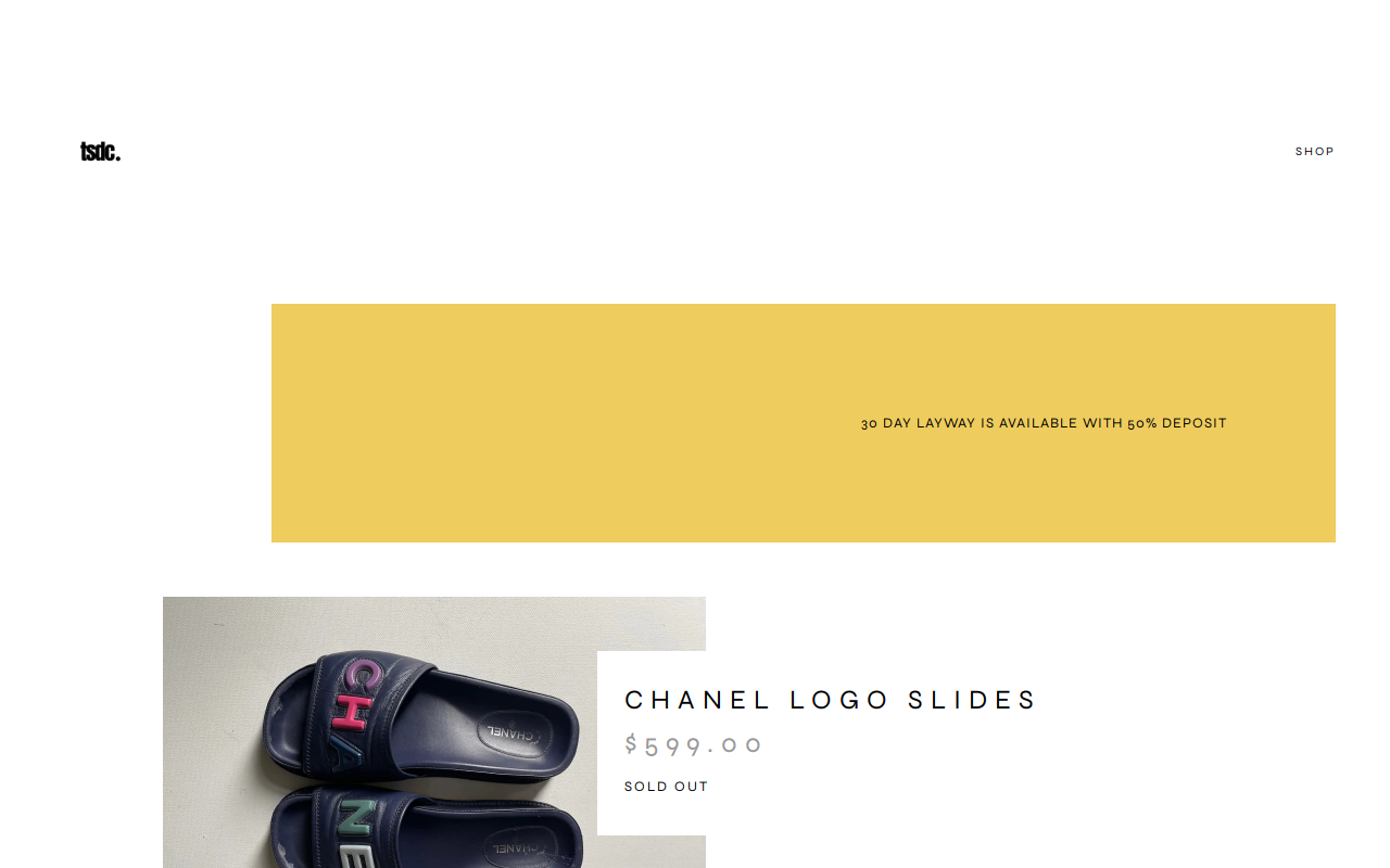 Trunk Show Designer Consignment website preview