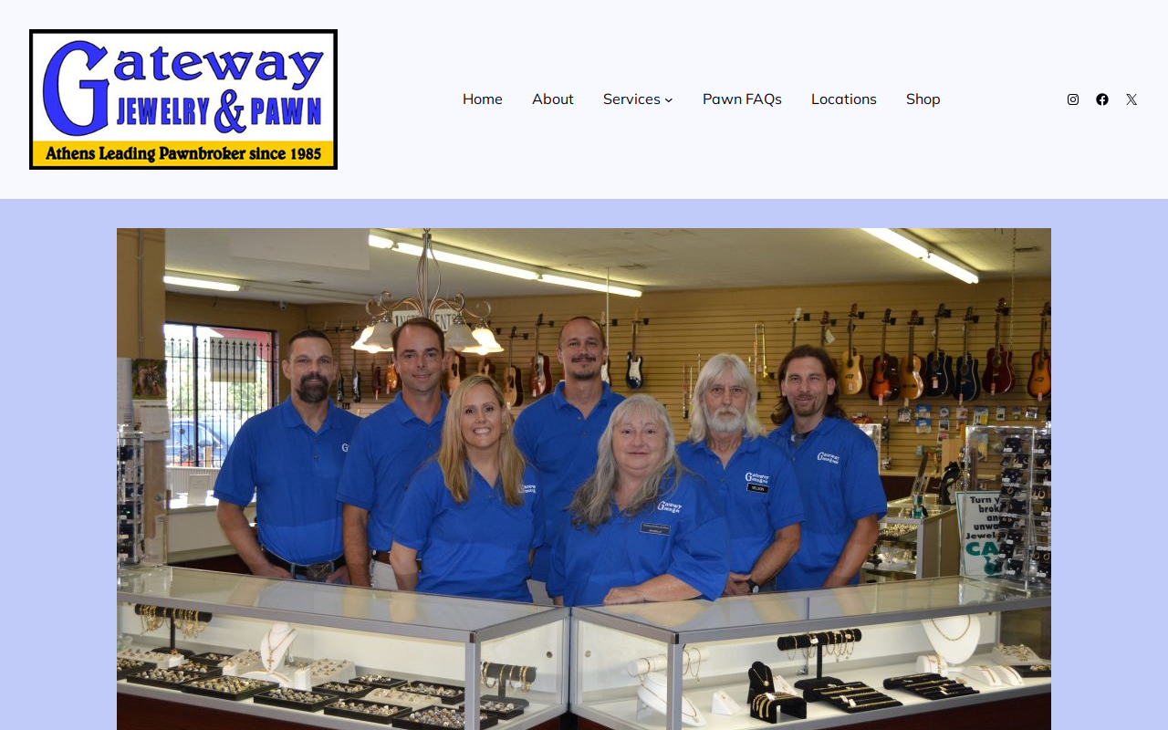 Gateway Jewelry Exchange website preview