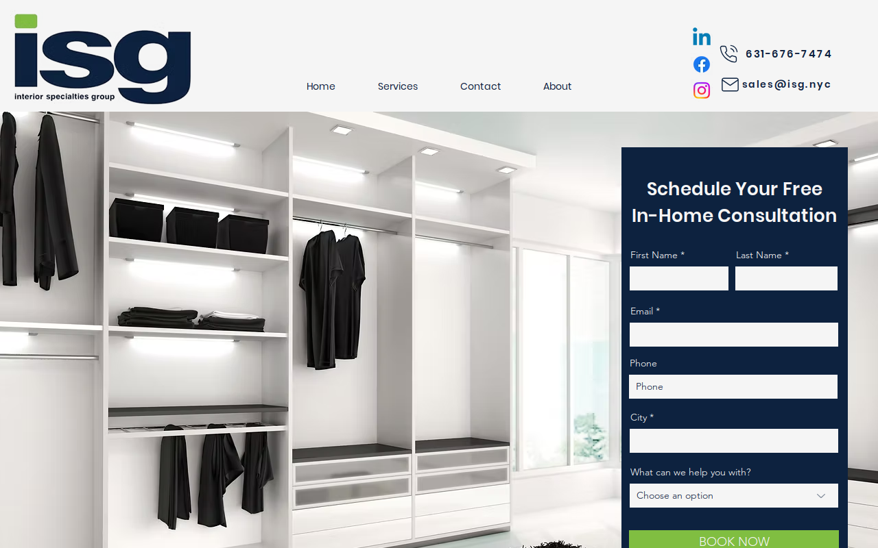 Interior Specialties Group - ISG website preview