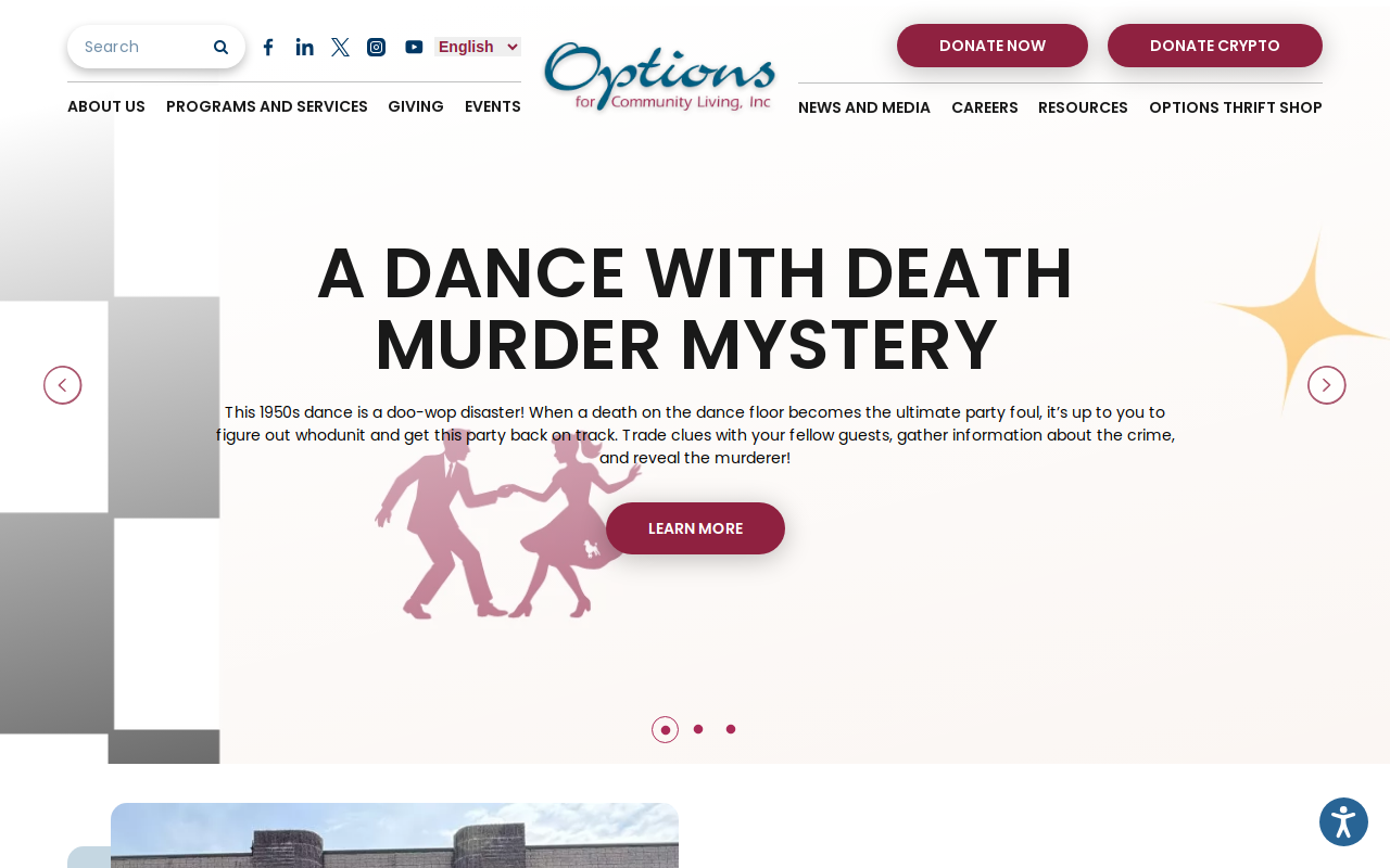 Options for Community Living Thrift Shop website preview