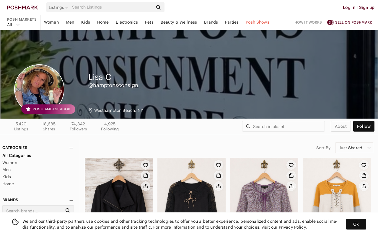 Hampton's Consignment Shoppe website preview