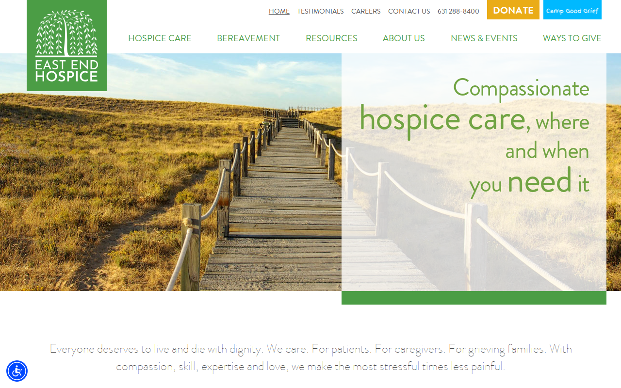 East End Hospice Thrift Shop website preview