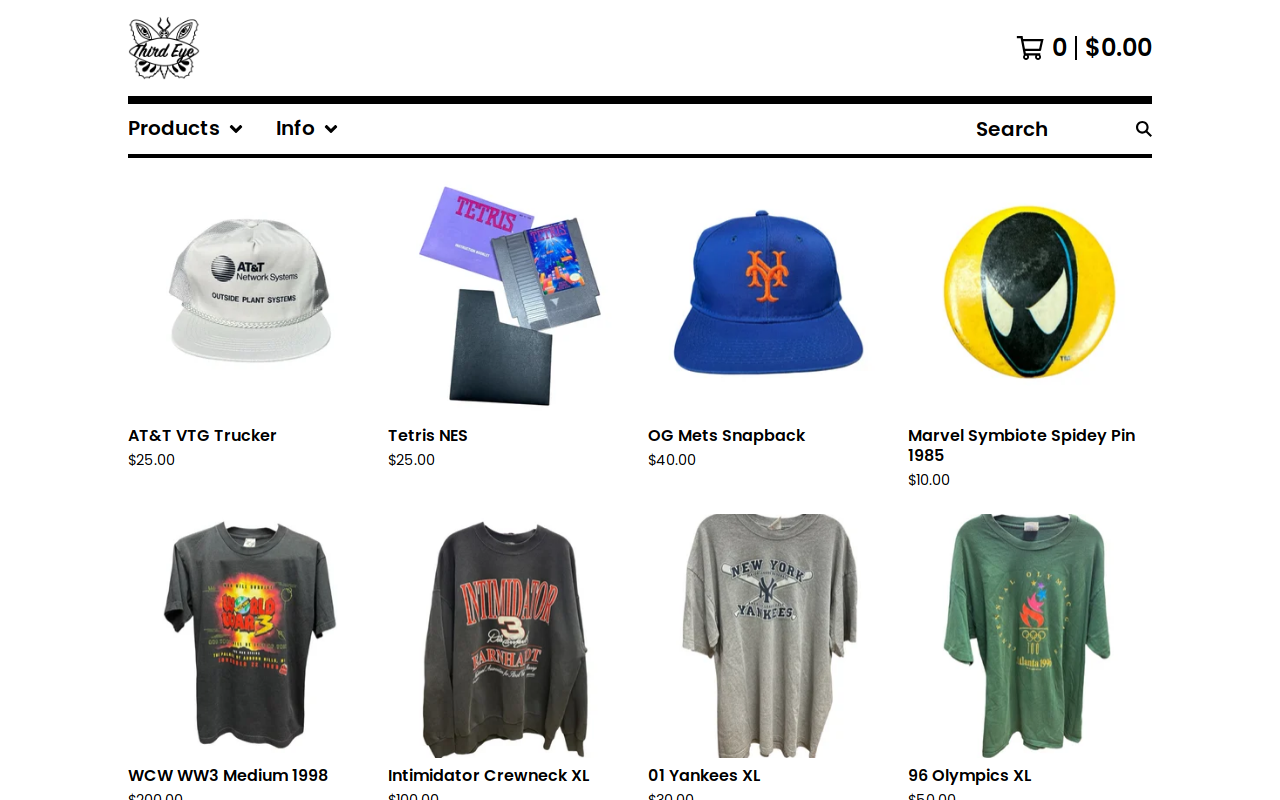 Third Eye Throwbacks website preview