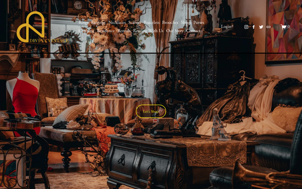 Divina Vintage website preview